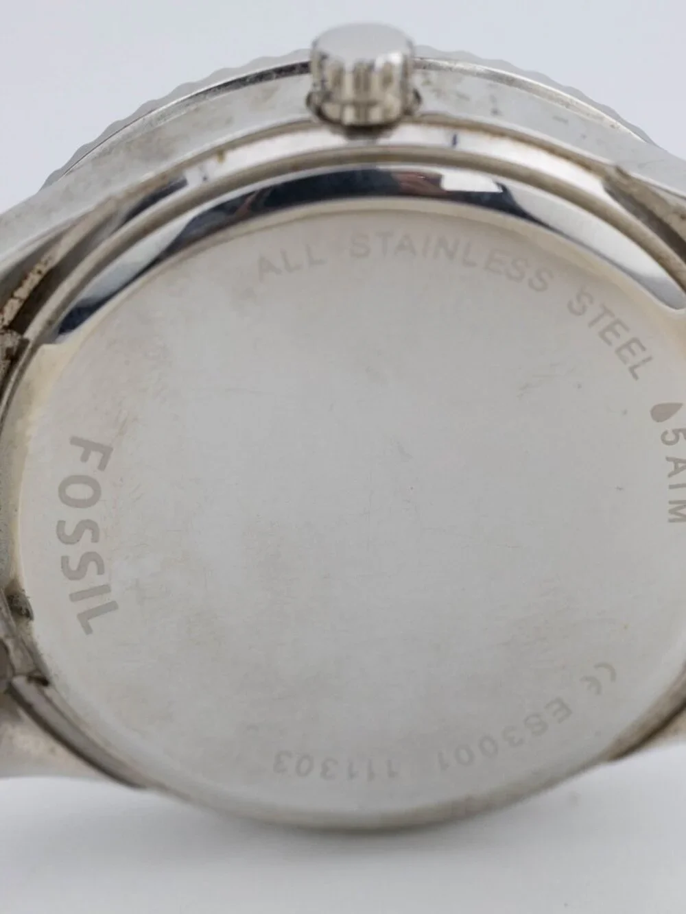 FOSSIL ES3001 Stella White Silicone Quartz Analog Women's Watch New Battery